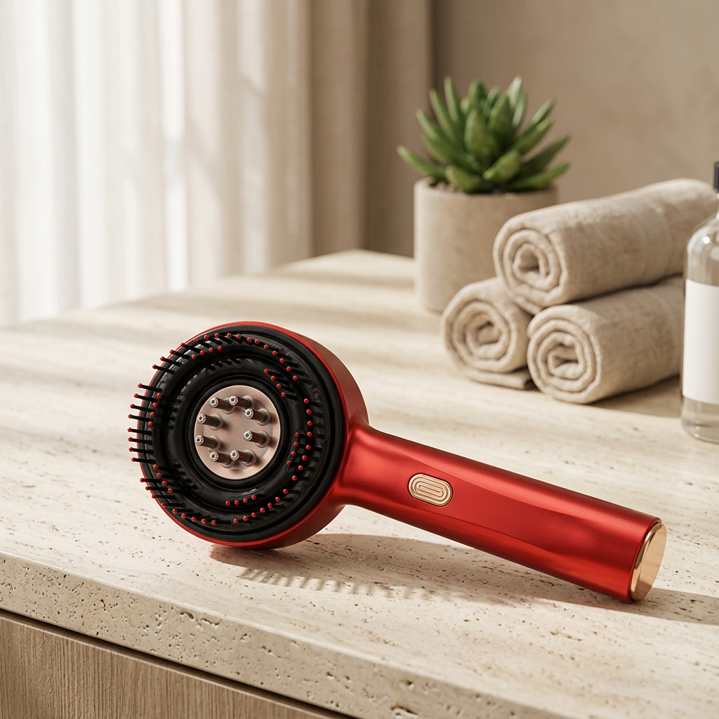 Red Light Scalp Massager with Serum Applicator