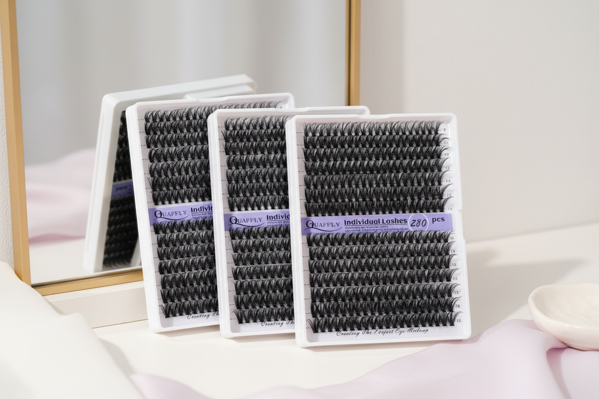 DIY Cluster Eyelash Kit, D Curl, with Bond & Seal