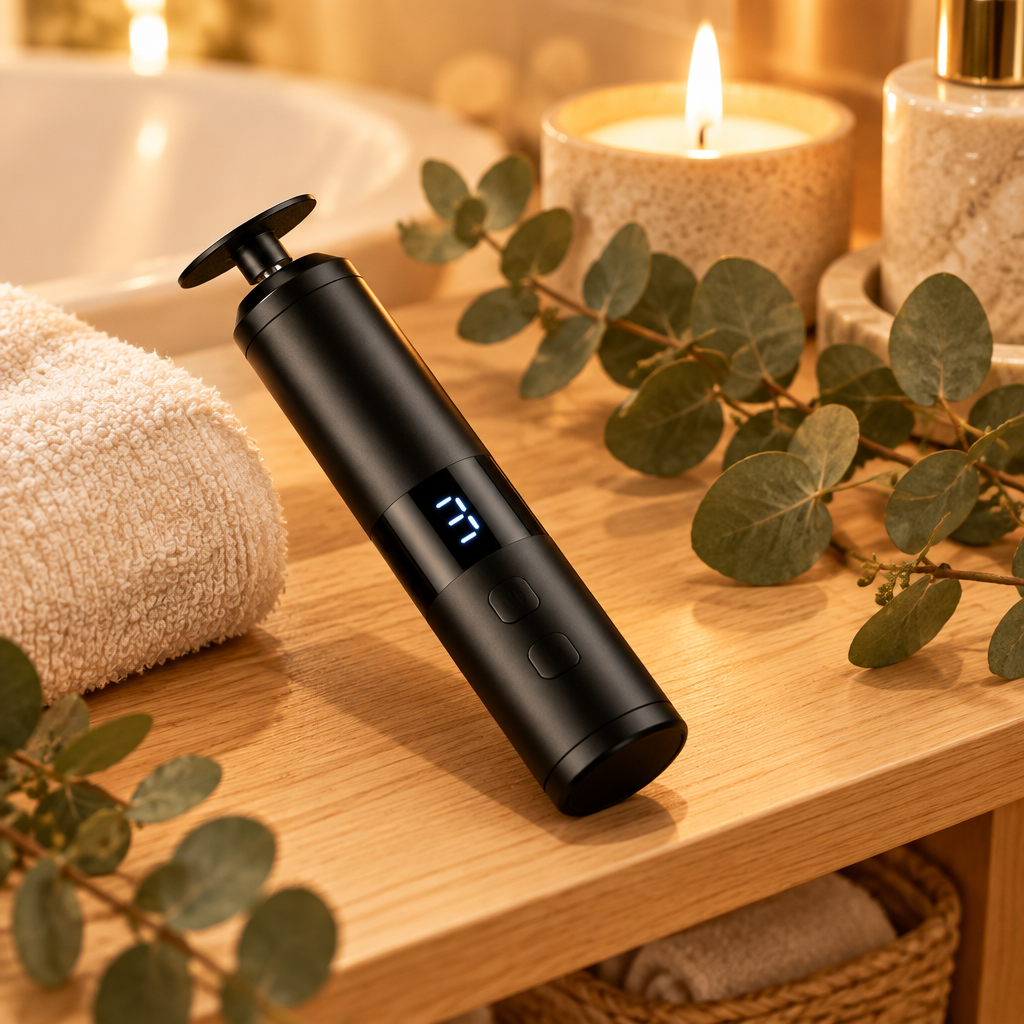 Electric Foot File – Rechargeable Callus Remover with LCD Screen & 3 Speeds