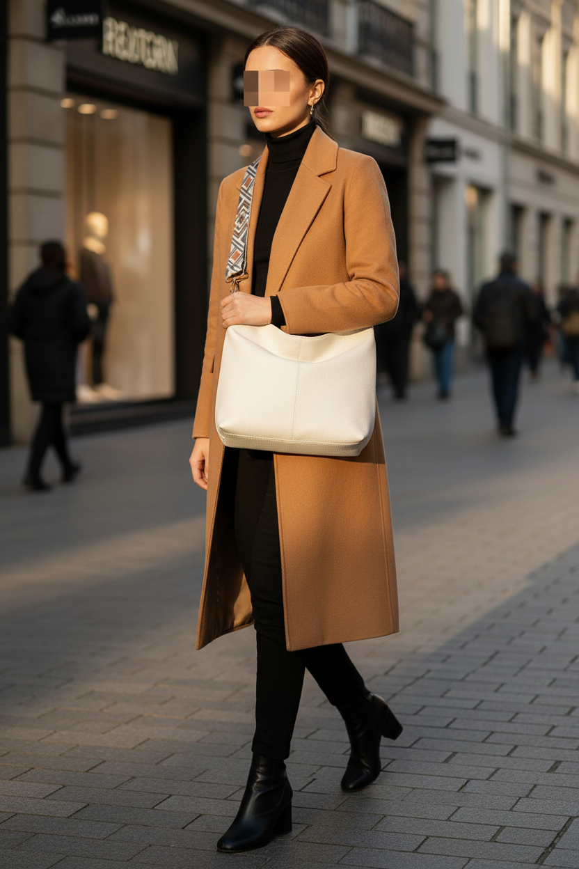 Small white leather crossbody bag