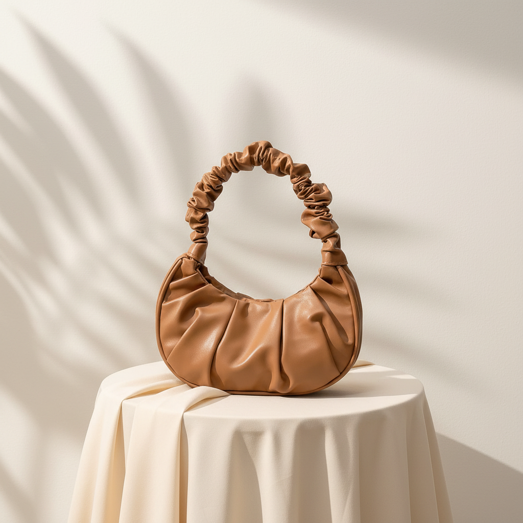 Dark brown cloud leather mini bag
