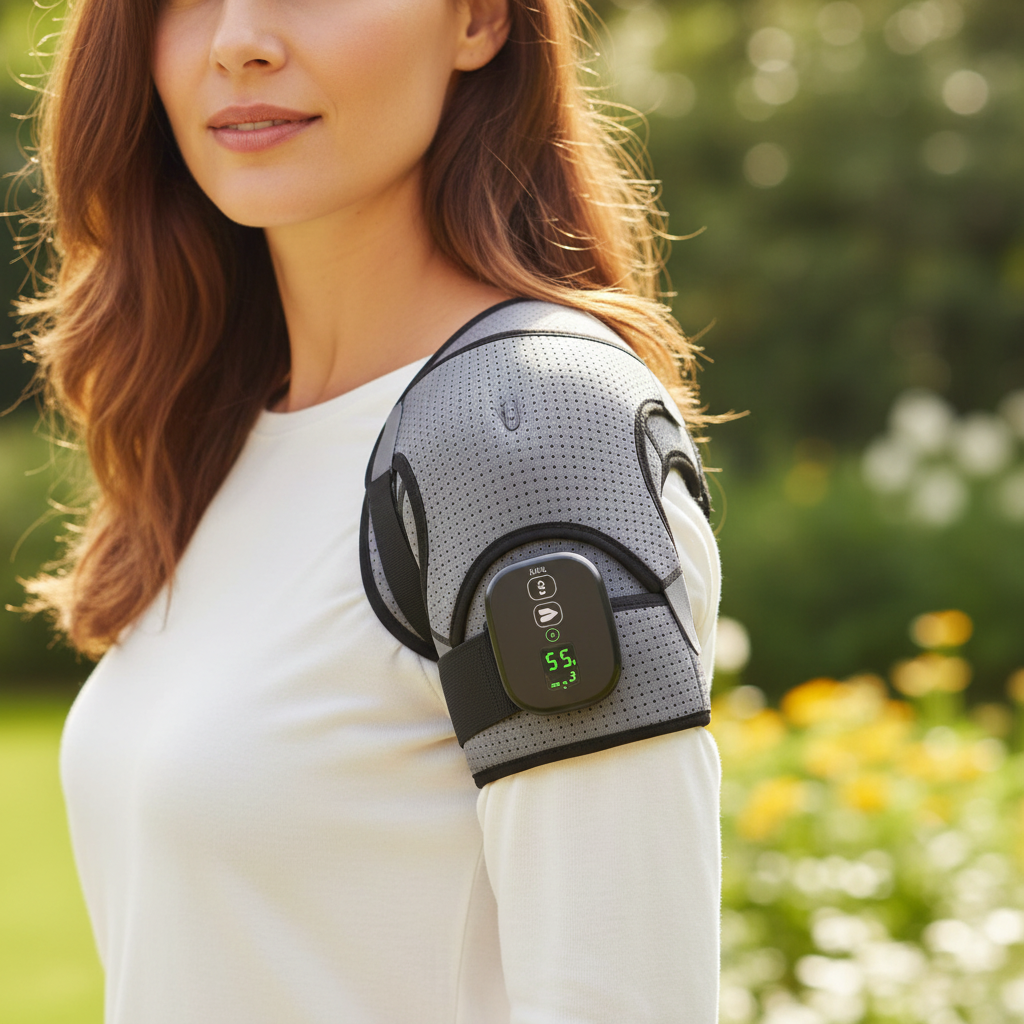 Heated Shoulder Wrap – Thermal Massage & Pain Relief