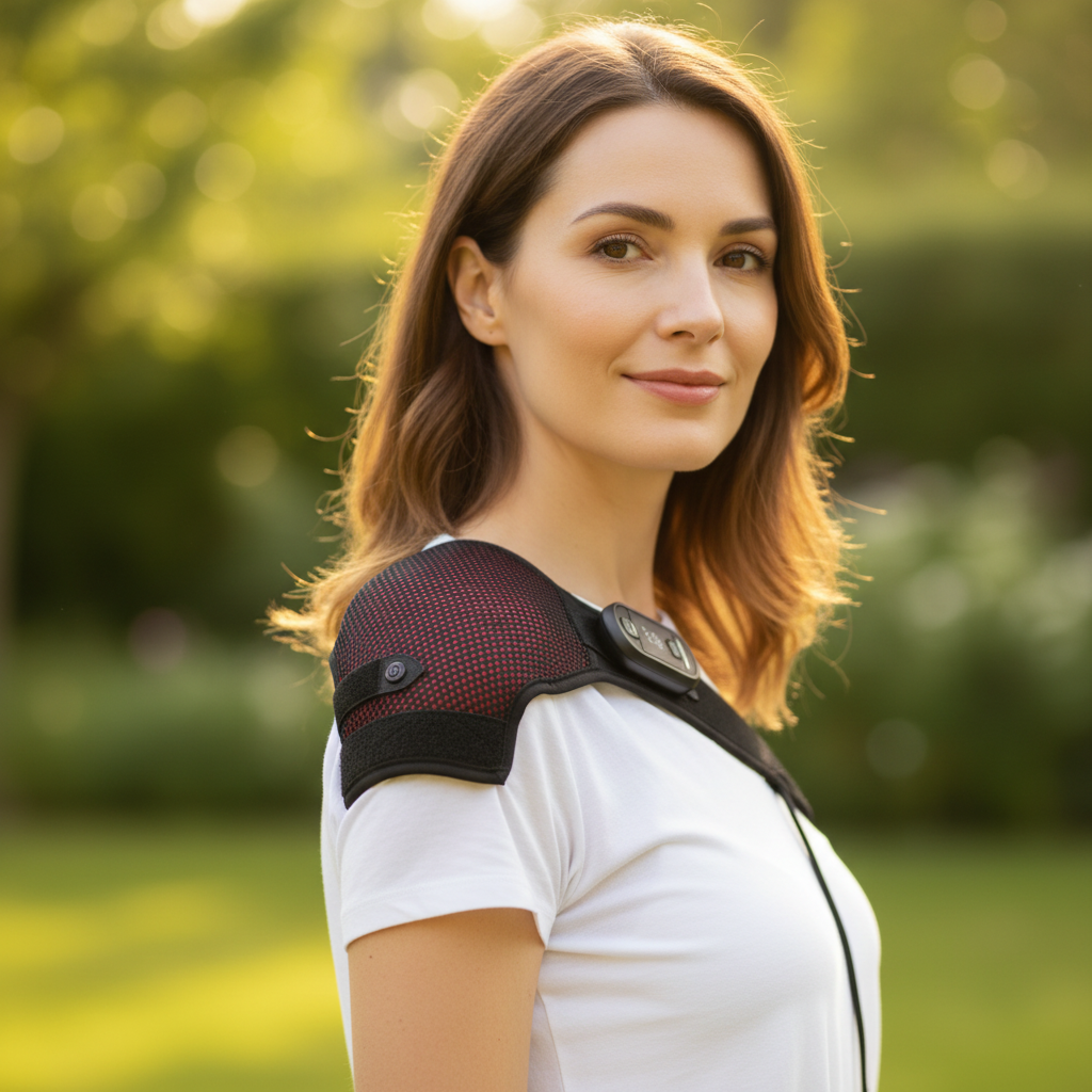 Heated Massage Shoulder Support – Muscle Pain Relief