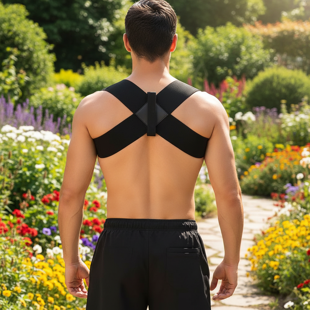 Adjustable posture corrector – Rougeresse upper back brace