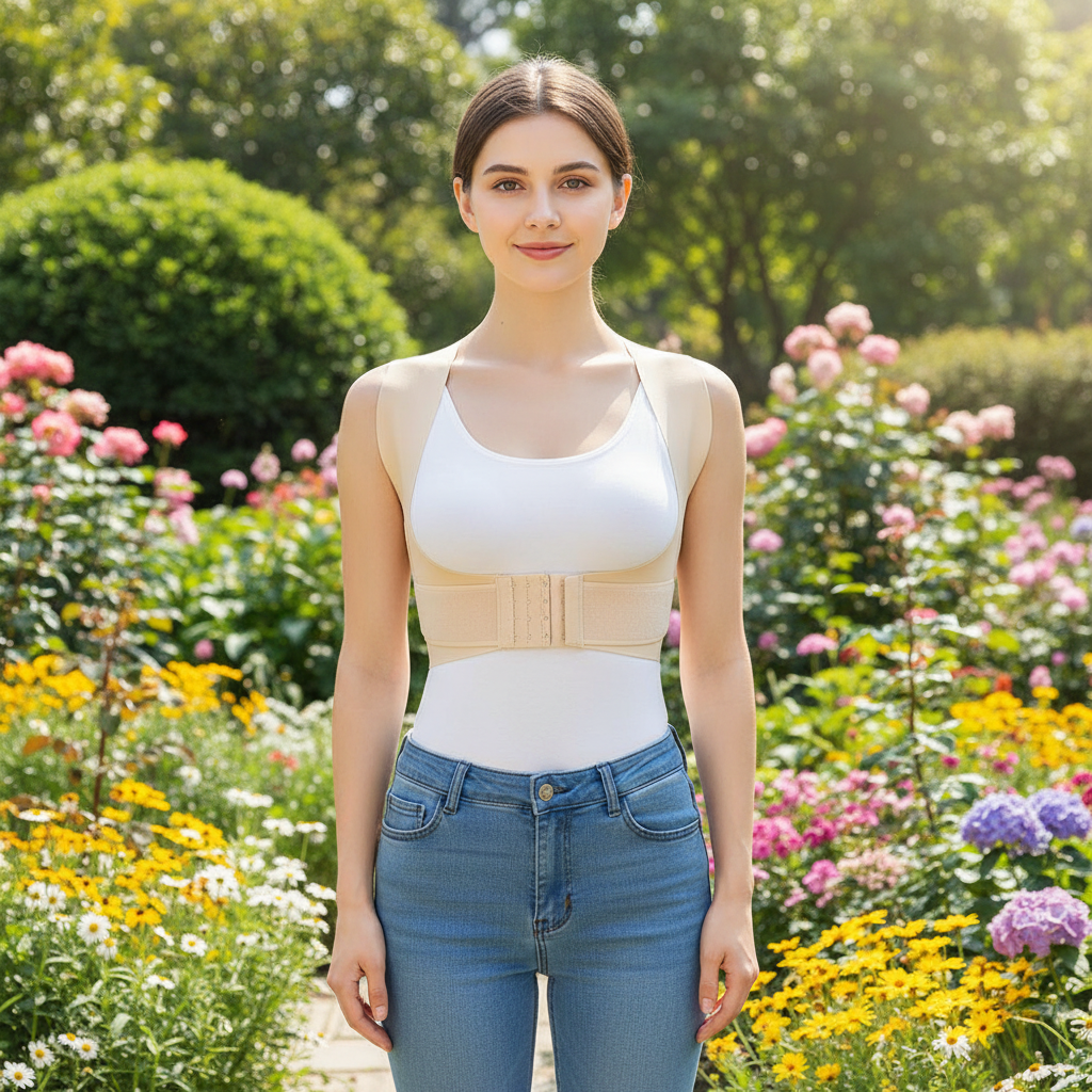 Women’s posture corrector – Back brace and adjustable orthosis