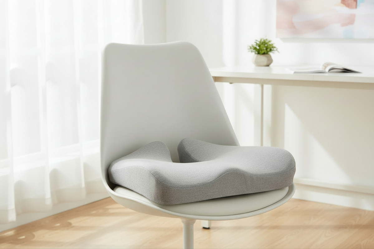 Ergonomic memory foam seat cushion – Coccyx & back